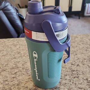 Champion Purple Lid Green Body Water Bottle